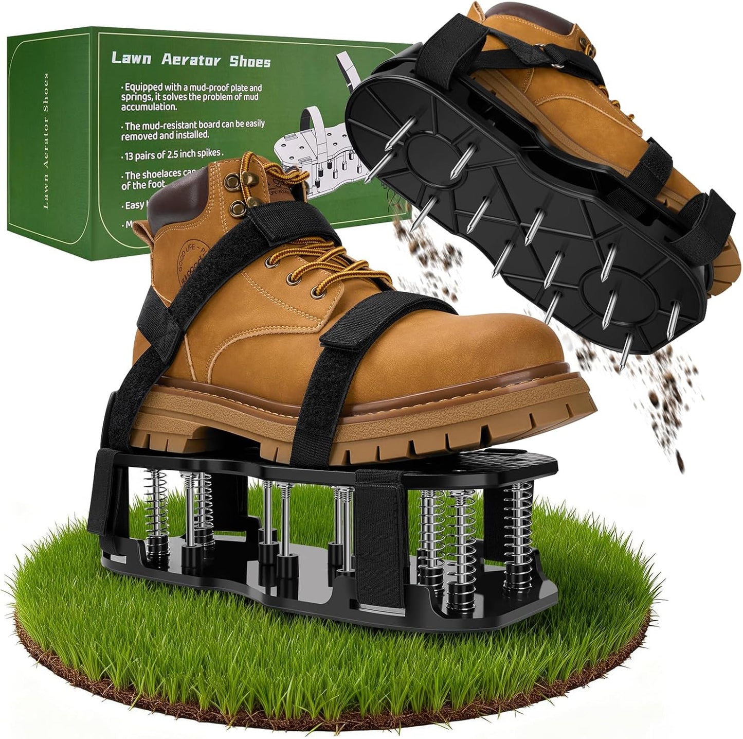 Zapatos aireadores césped con picos dobles ajustables duraderos