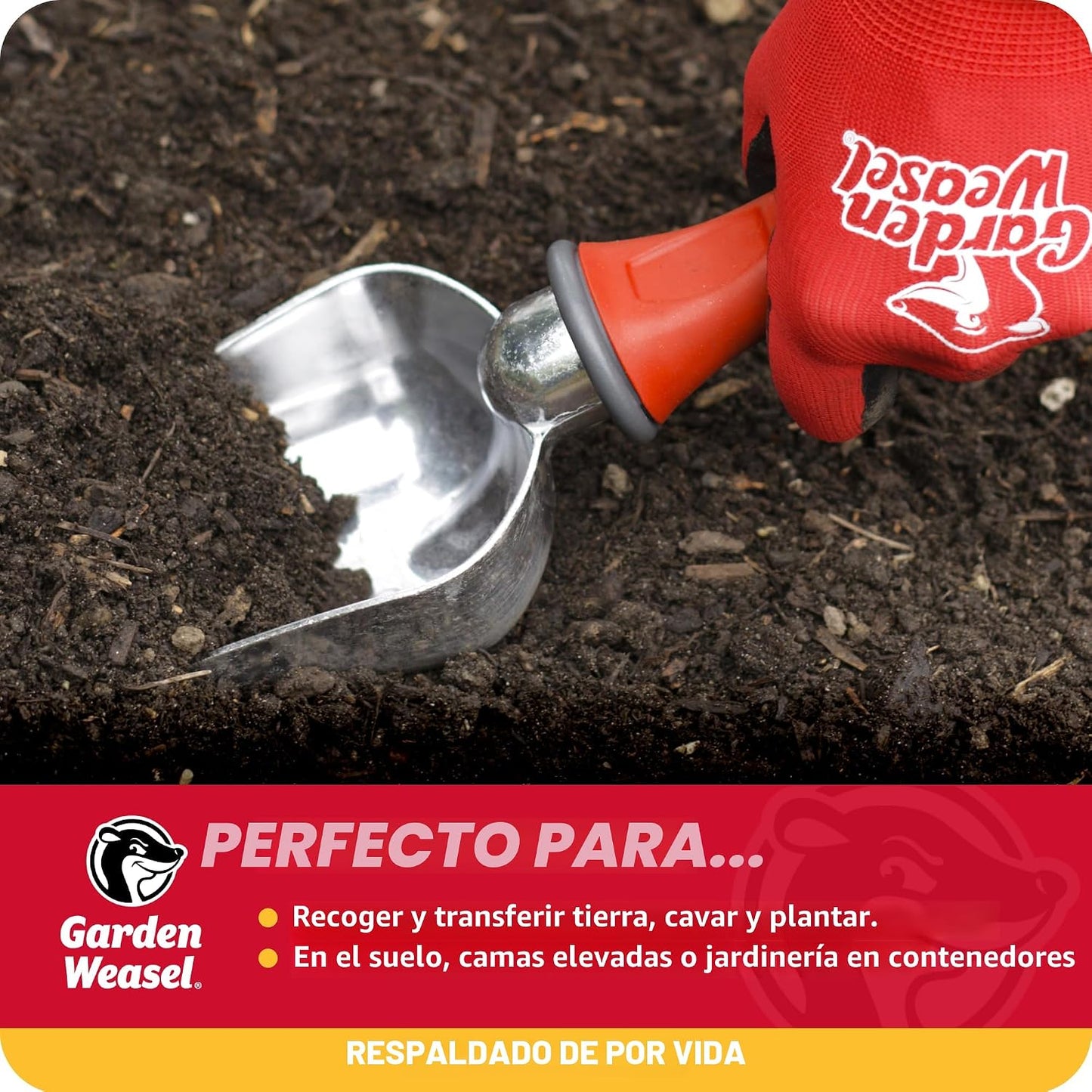 Pala para macetas grande cavar jardinería resistente