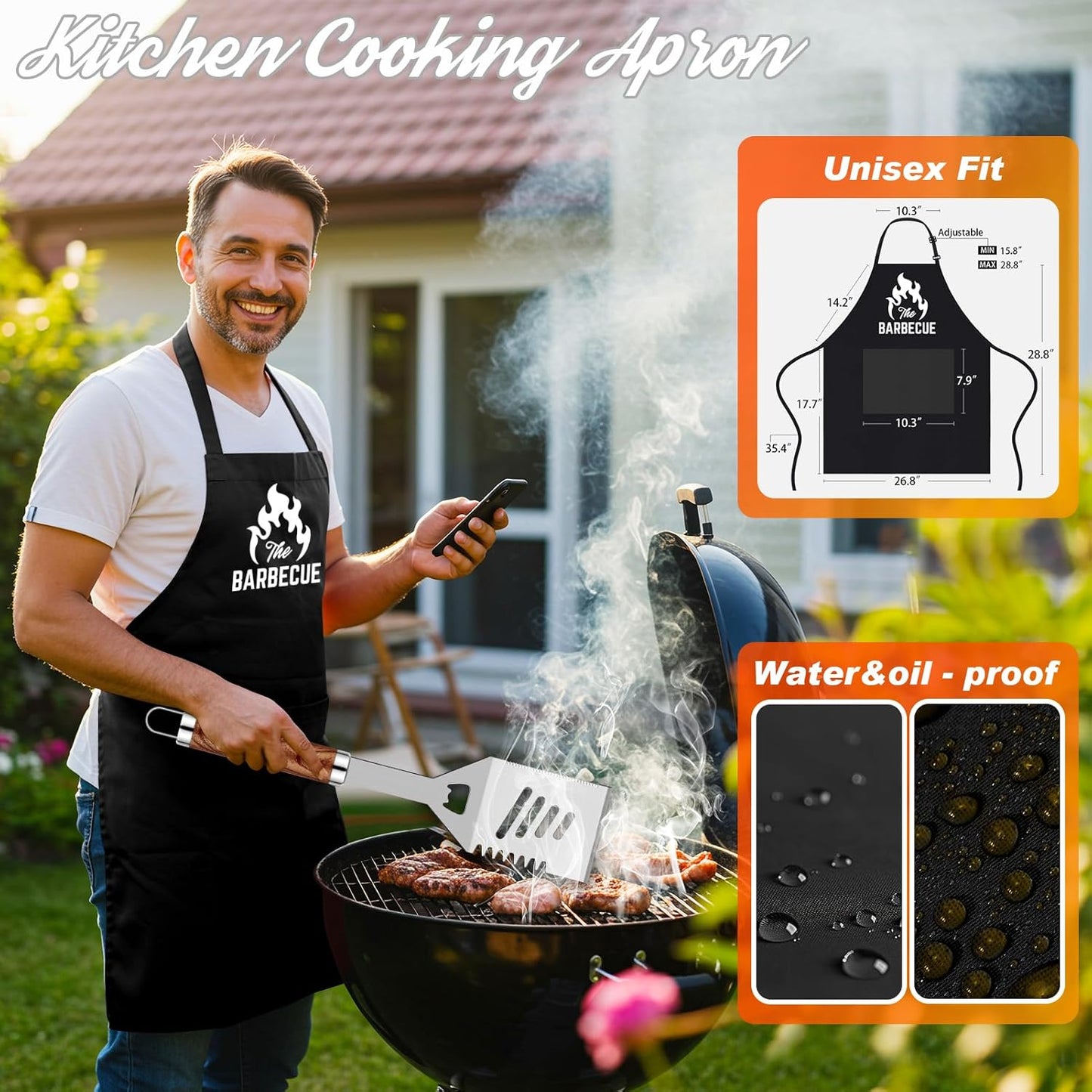Set 26 Pzas Herramientas Parrilla Acero Inox Antiderrap