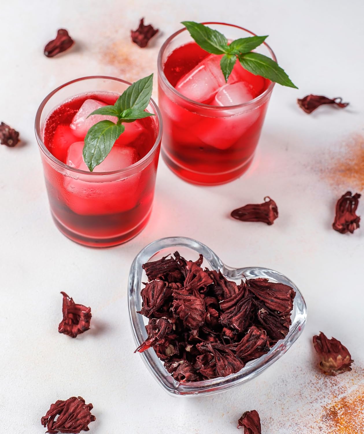 Flores de hibisco naturales para té, bolsa de 10 oz, sabor rico y aroma