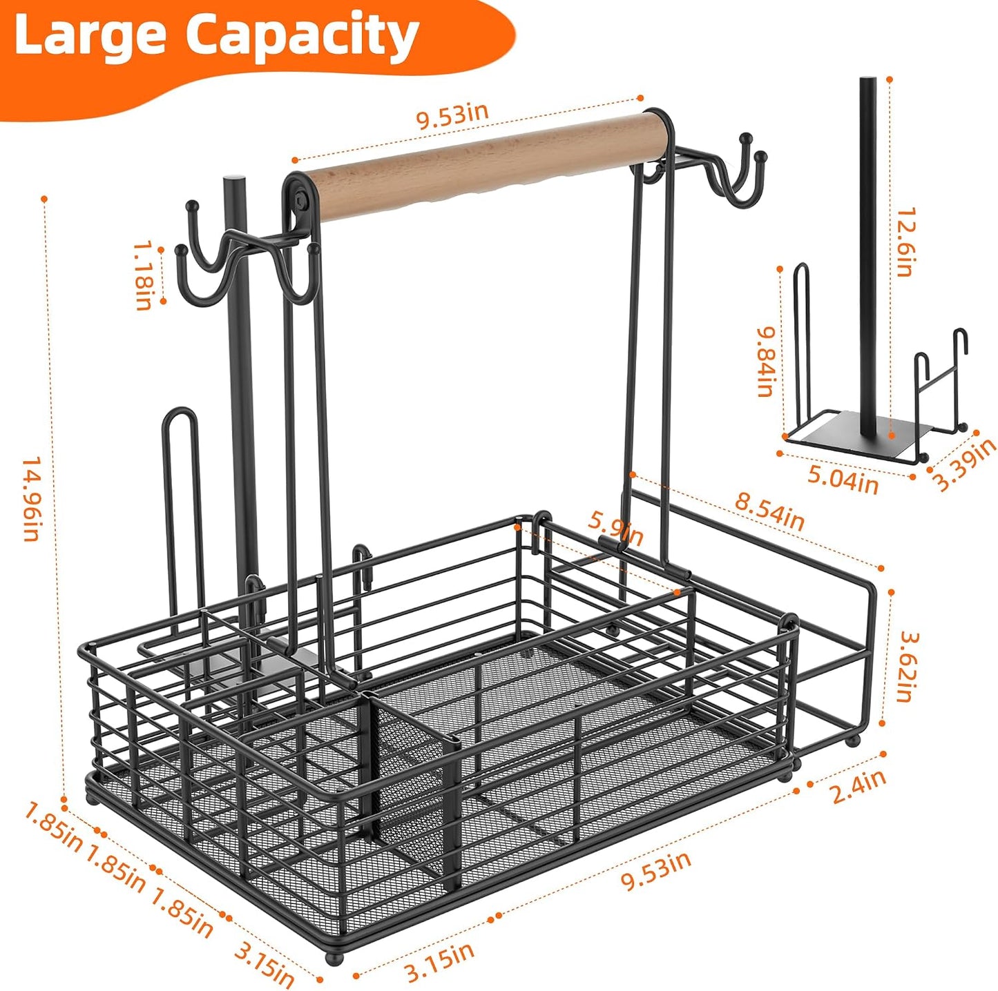 Portacondimentos para parrilla exterior camping y RV