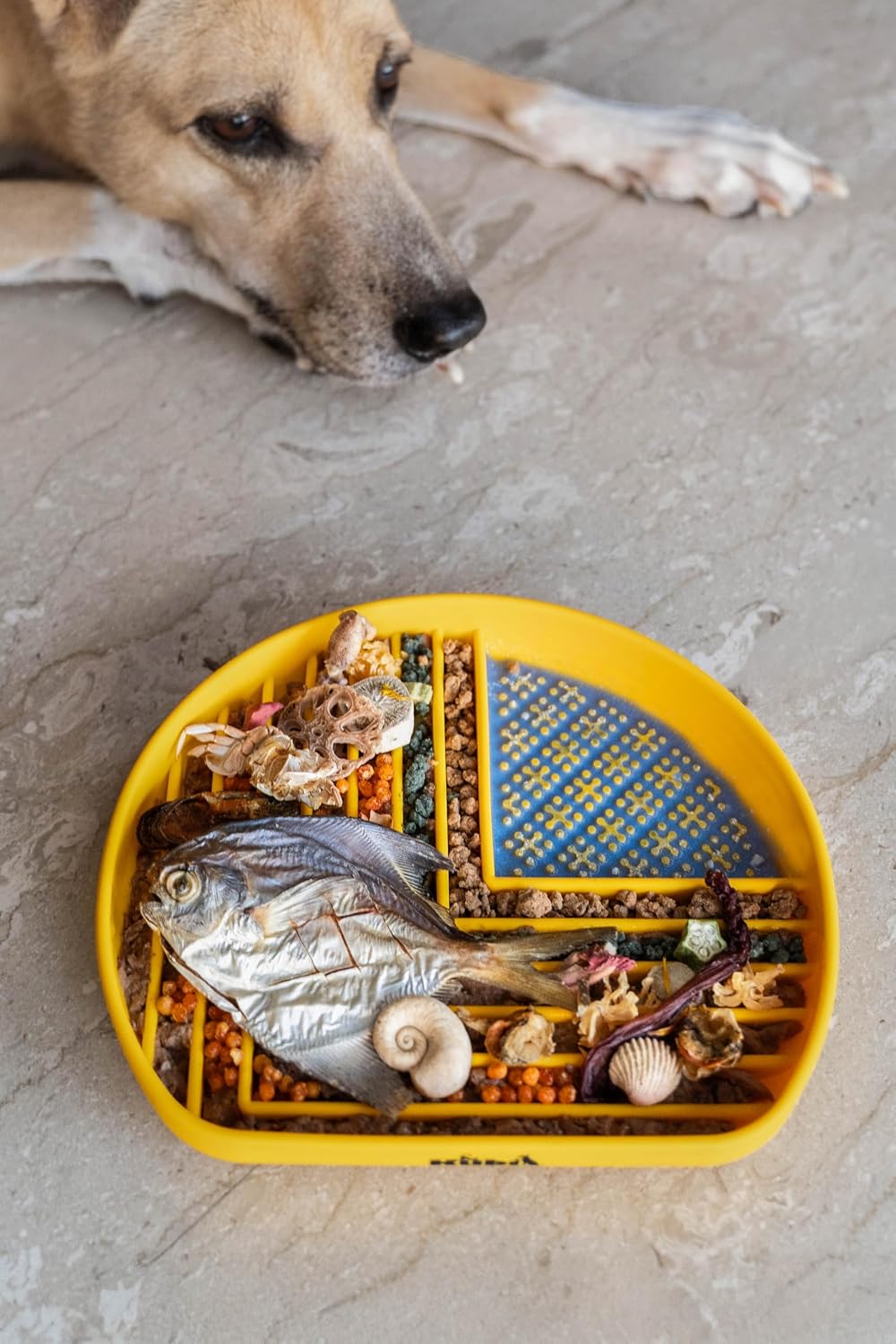 Cuenco alimentación lenta perros gatos doble patrón