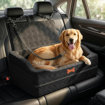 Asiento perro elevado ISOFIX 4pulg espuma viscoelástica lavable