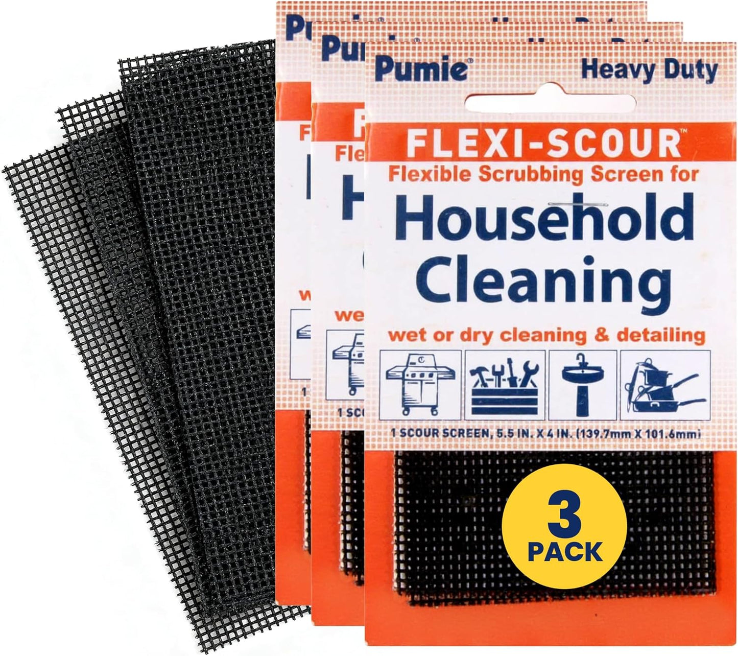 Paquete 3 pantallas flexibles 5.5x4 para limpieza hogar