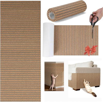 Tapete natural para arañazos de gato y corcho protector de sofá