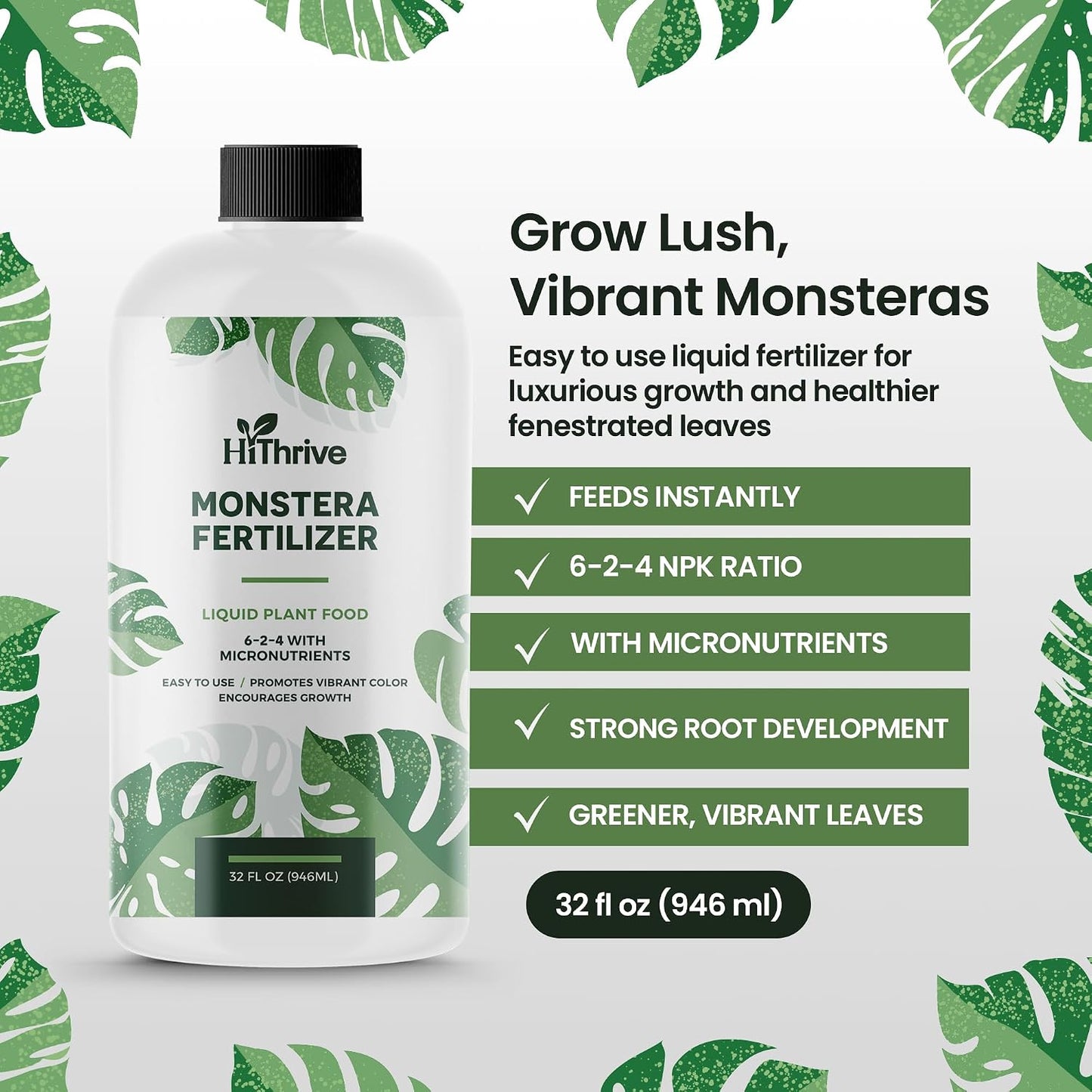 Fertilizante líquido Monstera 32oz NPK 6-2-4