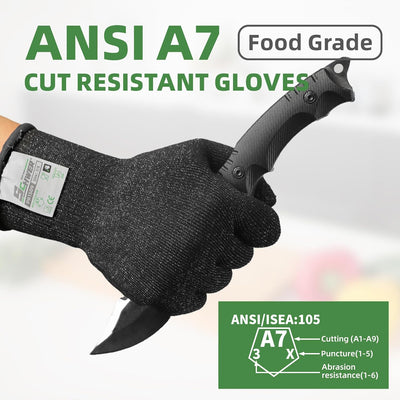 2 Pares Guantes Mandolina ANSI A7 Resistentes Corte