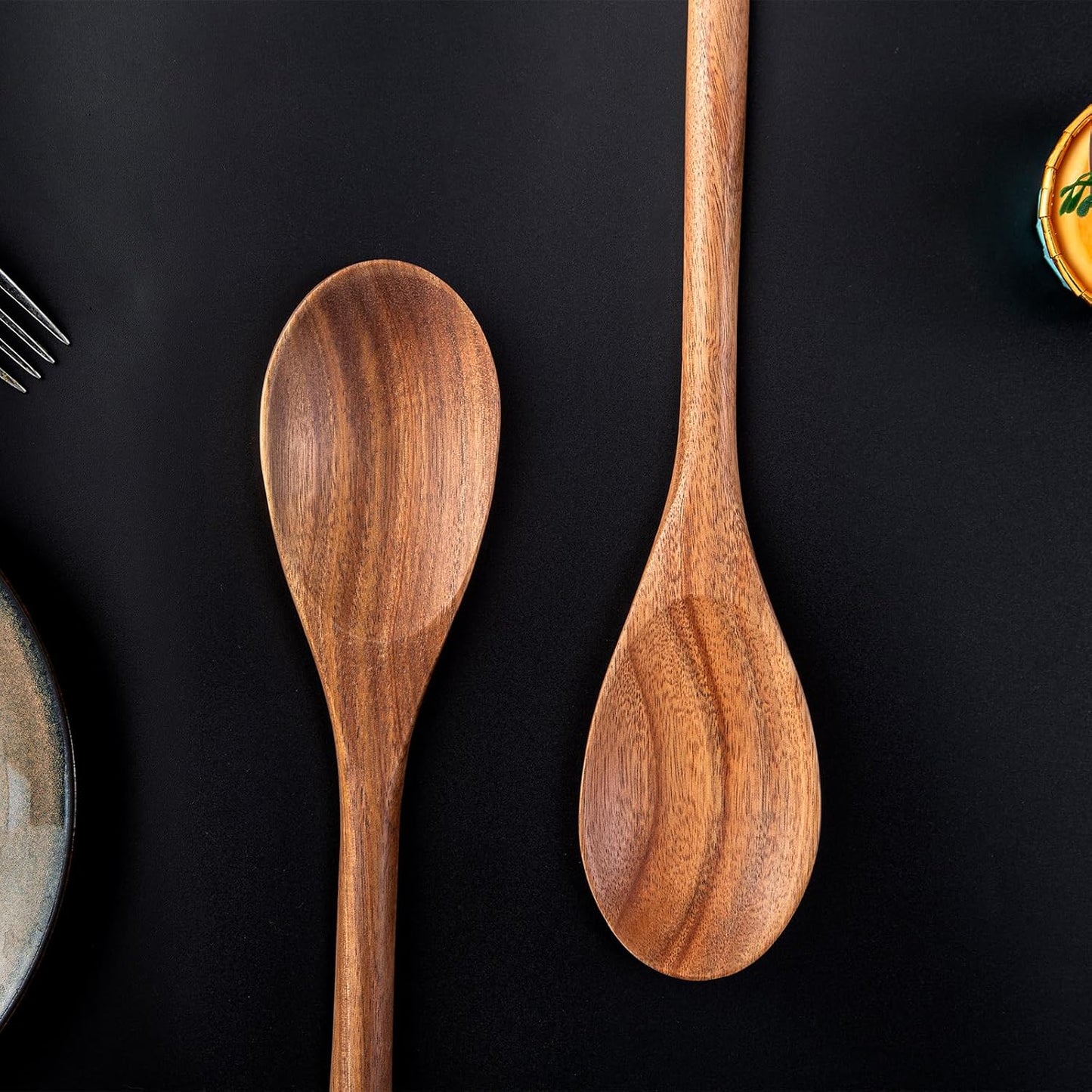 Cucharas de cocina de madera de acacia para cocinar