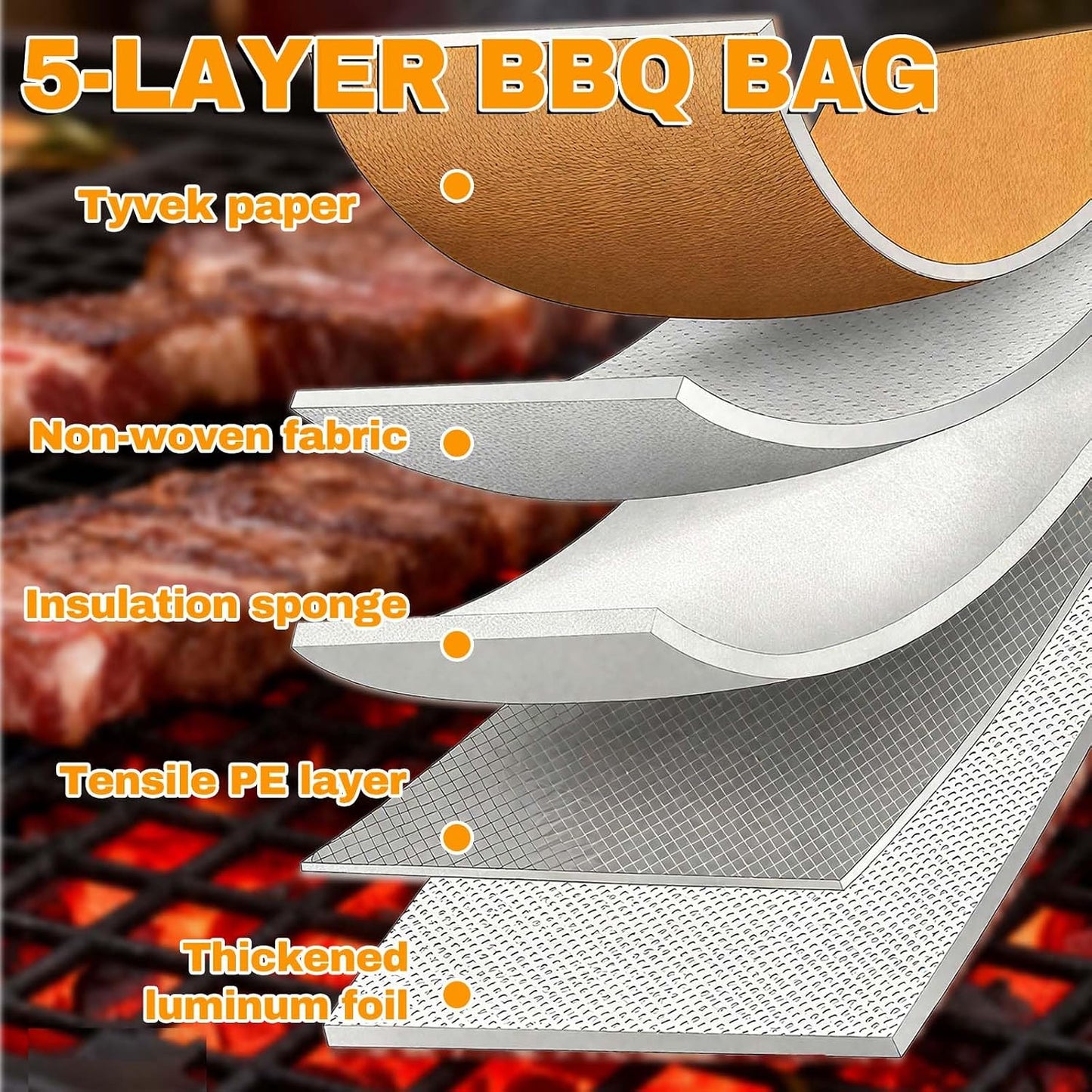 Manta barbacoa para reposar carne ahumada reutilizable