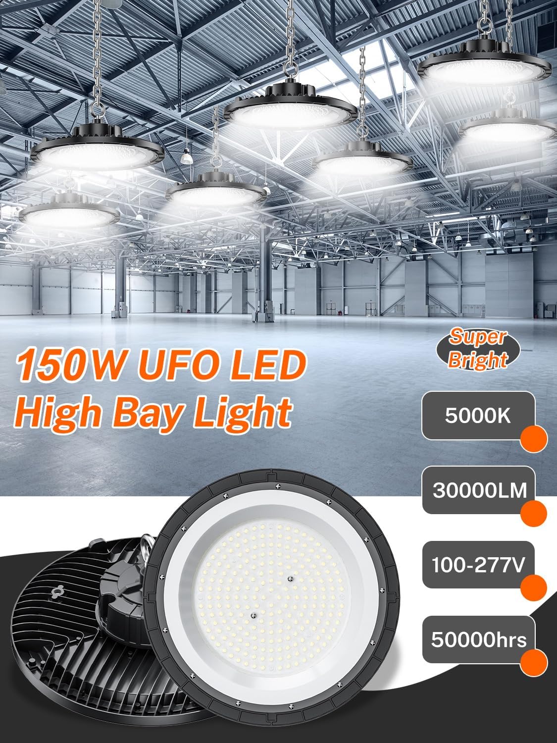 Luz LED OVNI enchufe EE.UU. 5pies