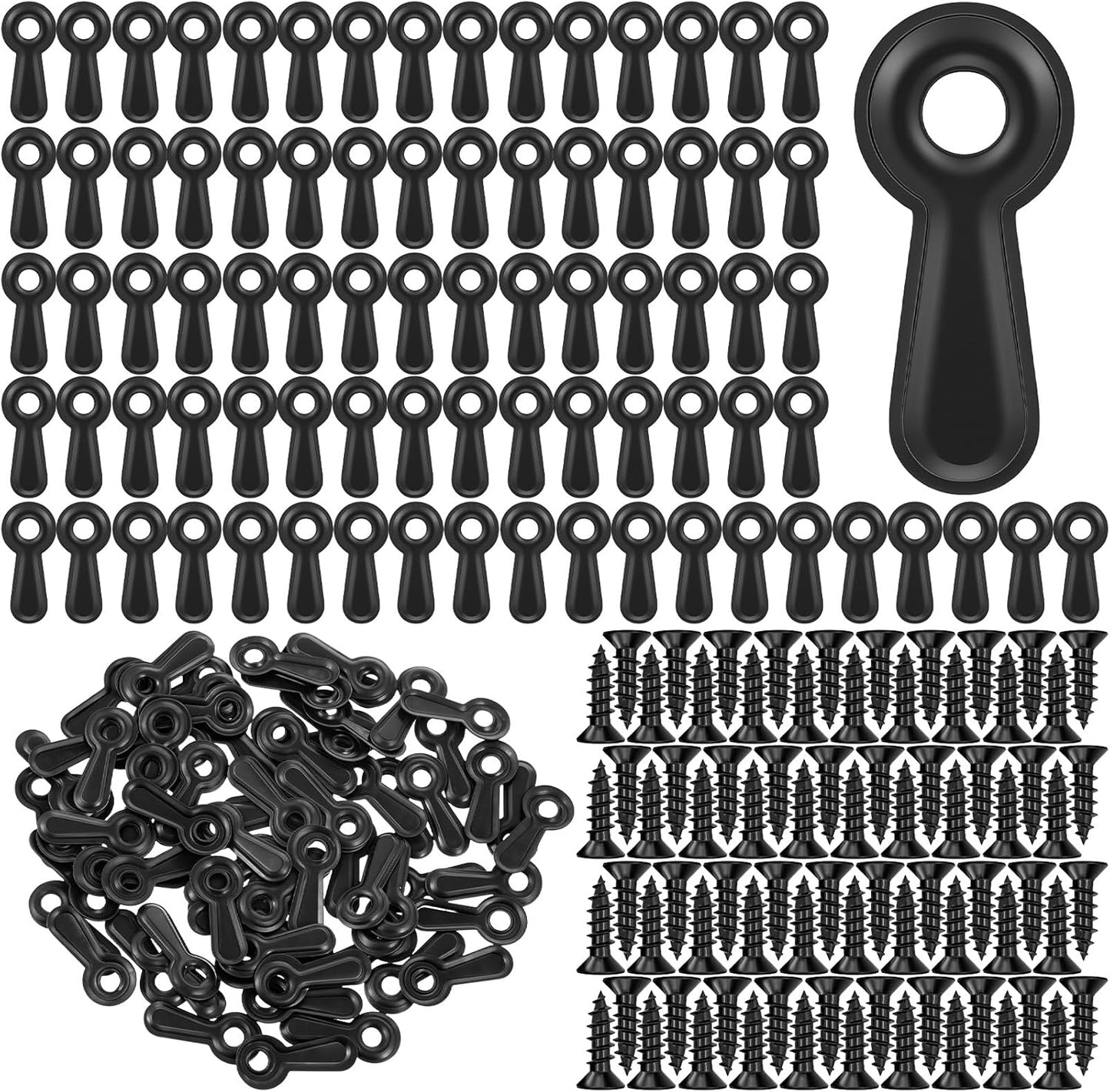 80 Clips Negros para Marco de Fotos Sujetadores Prácticos