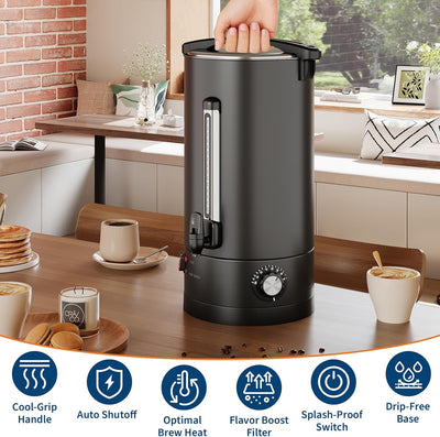 Urna Café 12L 80 Tazas Doble Pared Dispensador Caliente