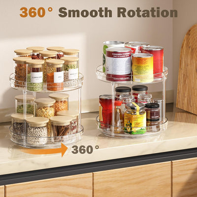 Organizador giratorio 2 niveles 9.5pulg para cocina baño