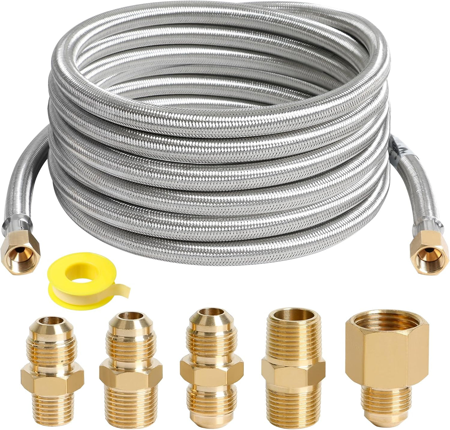 Manguera propano 24ft con kit acoplamientos 3/8pulg parrilla