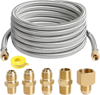 Manguera propano 24ft con kit acoplamientos 3/8pulg parrilla