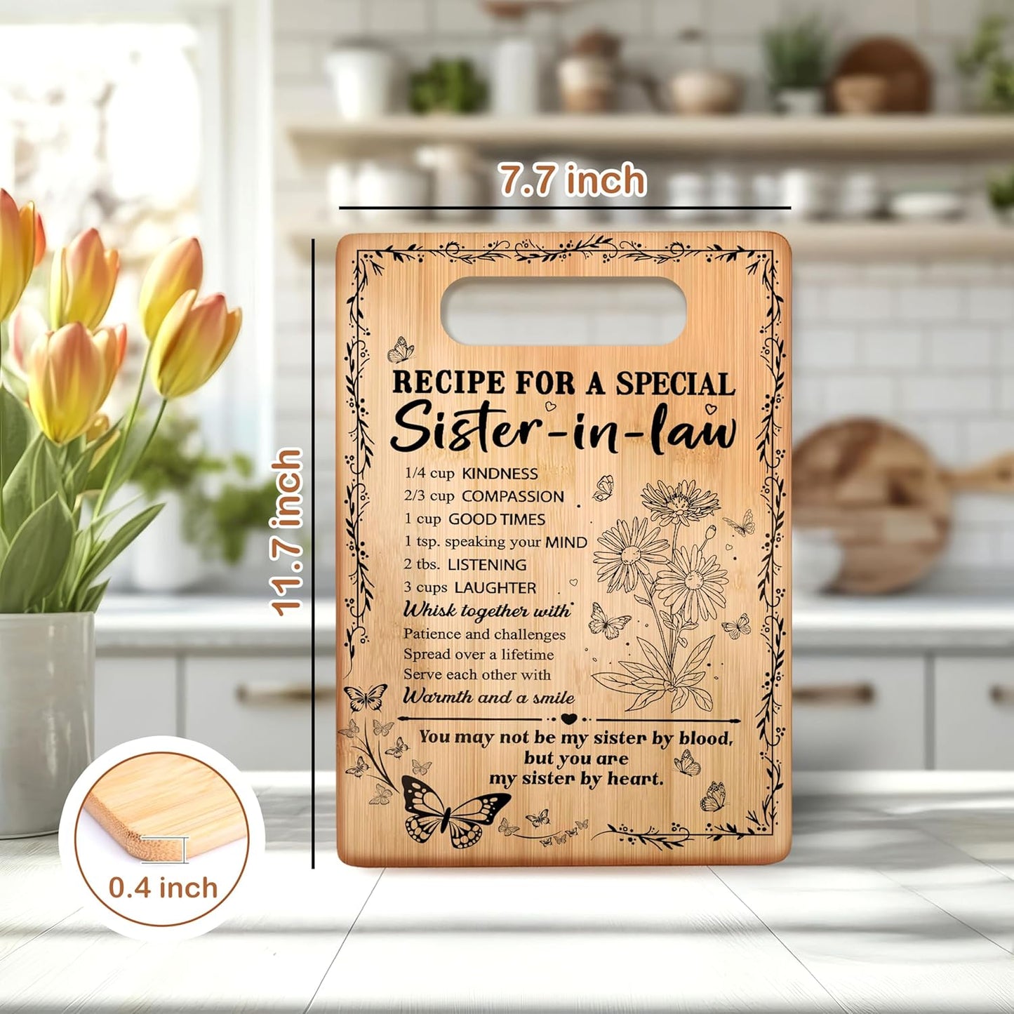 Tabla de cortar decorativa para cuñada