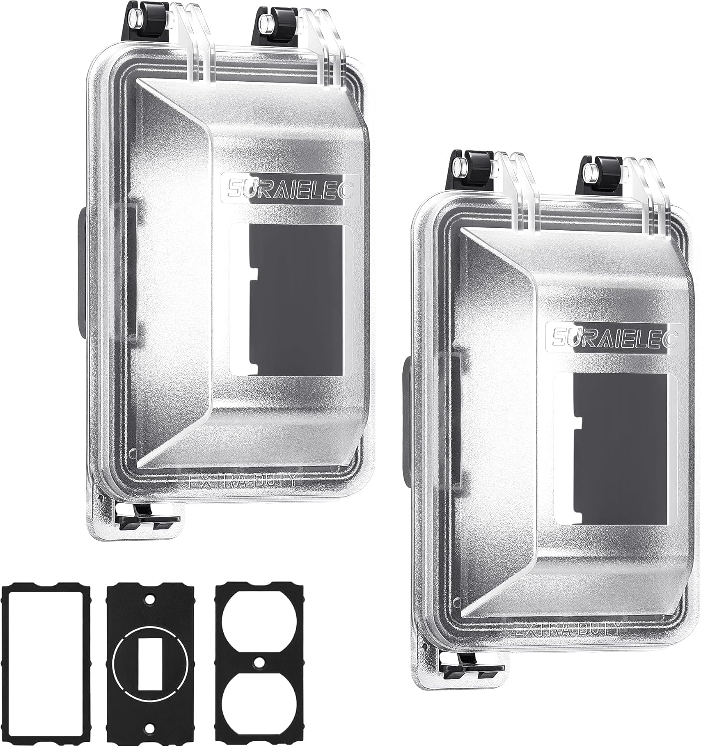 Cubierta receptáculo exterior resistente GFCI negro set 2