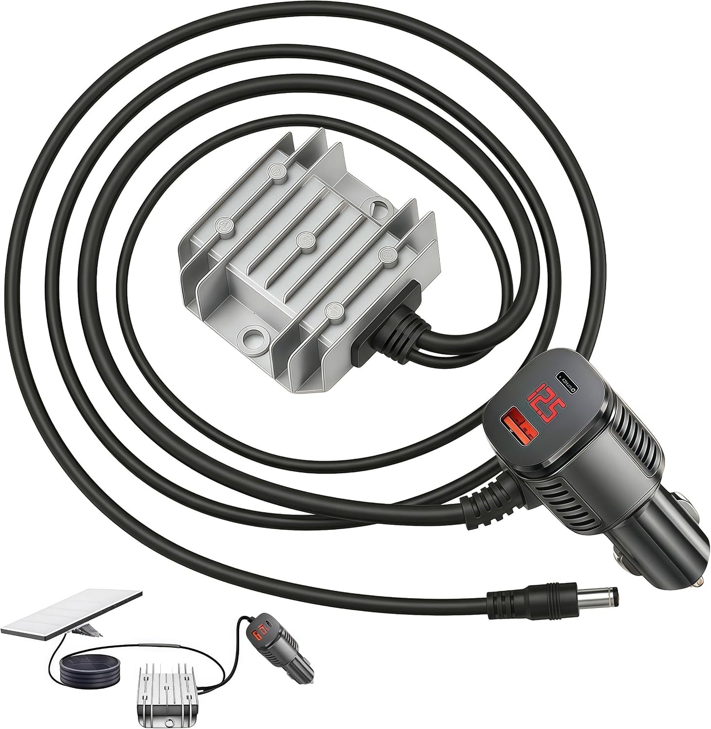 Convertidor Starlink Mini 12/24V a 30V 3.5A cable 3en1 impermeable