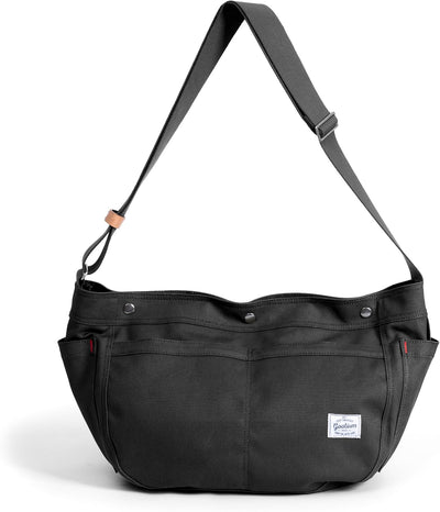 Bolso cruzado lona bandolera casual con forro contraste