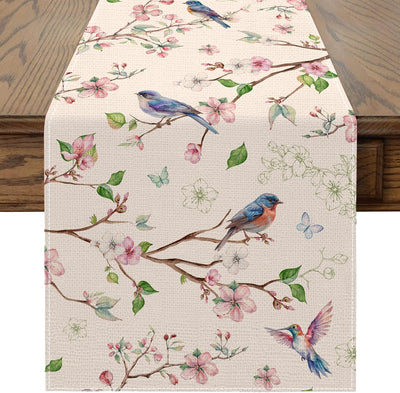 Camino mesa primavera 13x72pulg decoración floral