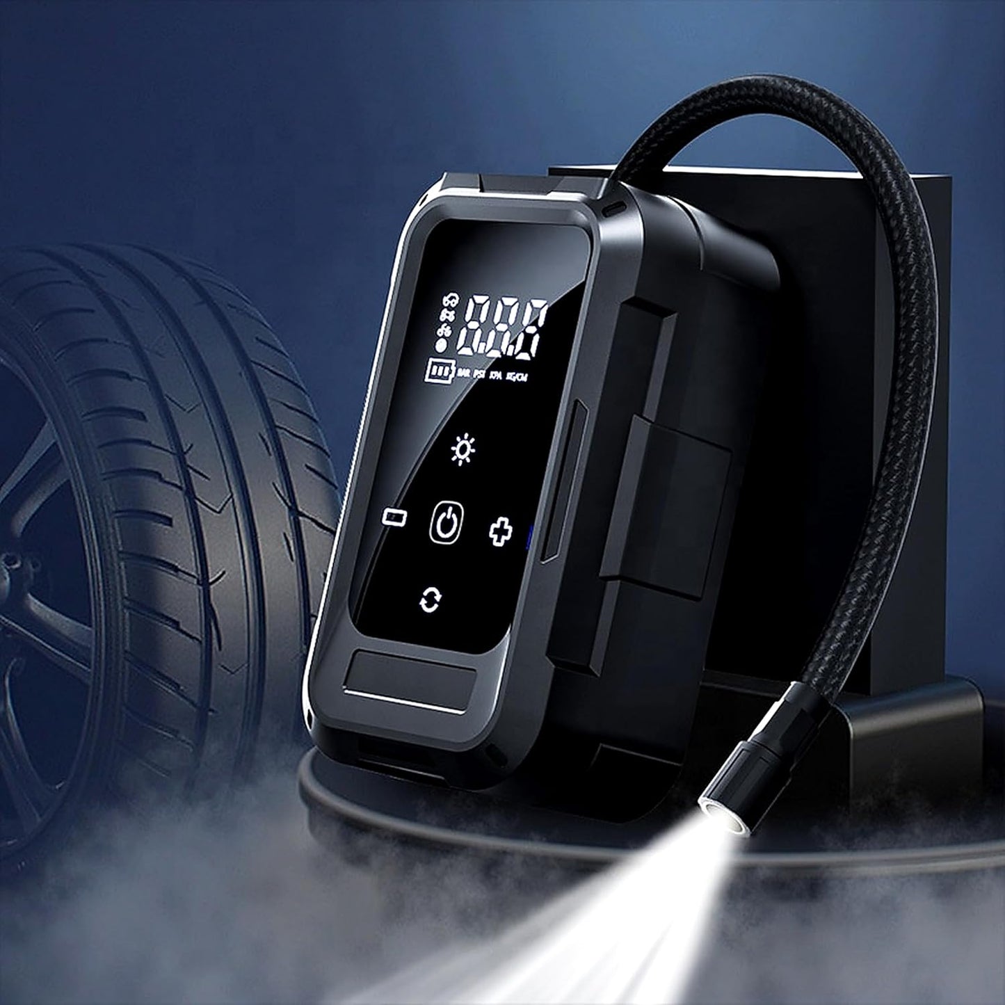 Inflador neumáticos portátil USB y DC compresor