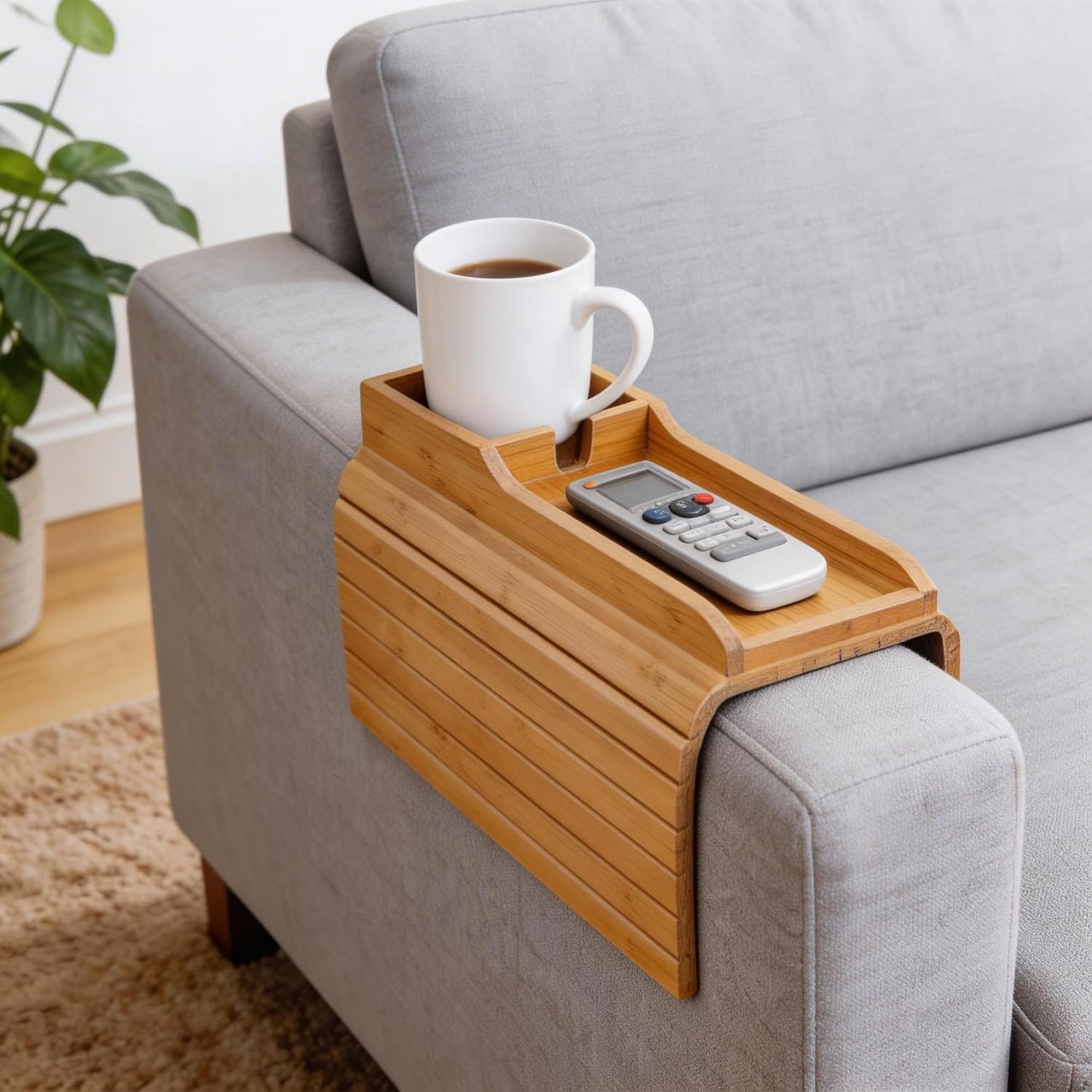 Bandejita bamboo para sofá plegable anti resbalante estilo 1