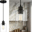 Lámpara colgante isla cocina moderna pantalla cristal