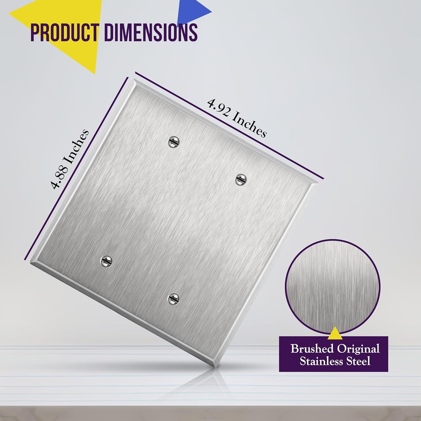Placa pared acero inox con cubierta metálica resistente