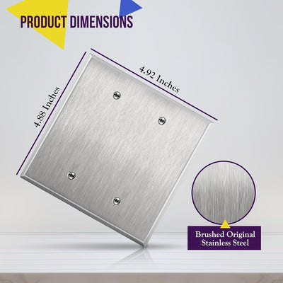 Placa pared acero inox con cubierta metálica resistente