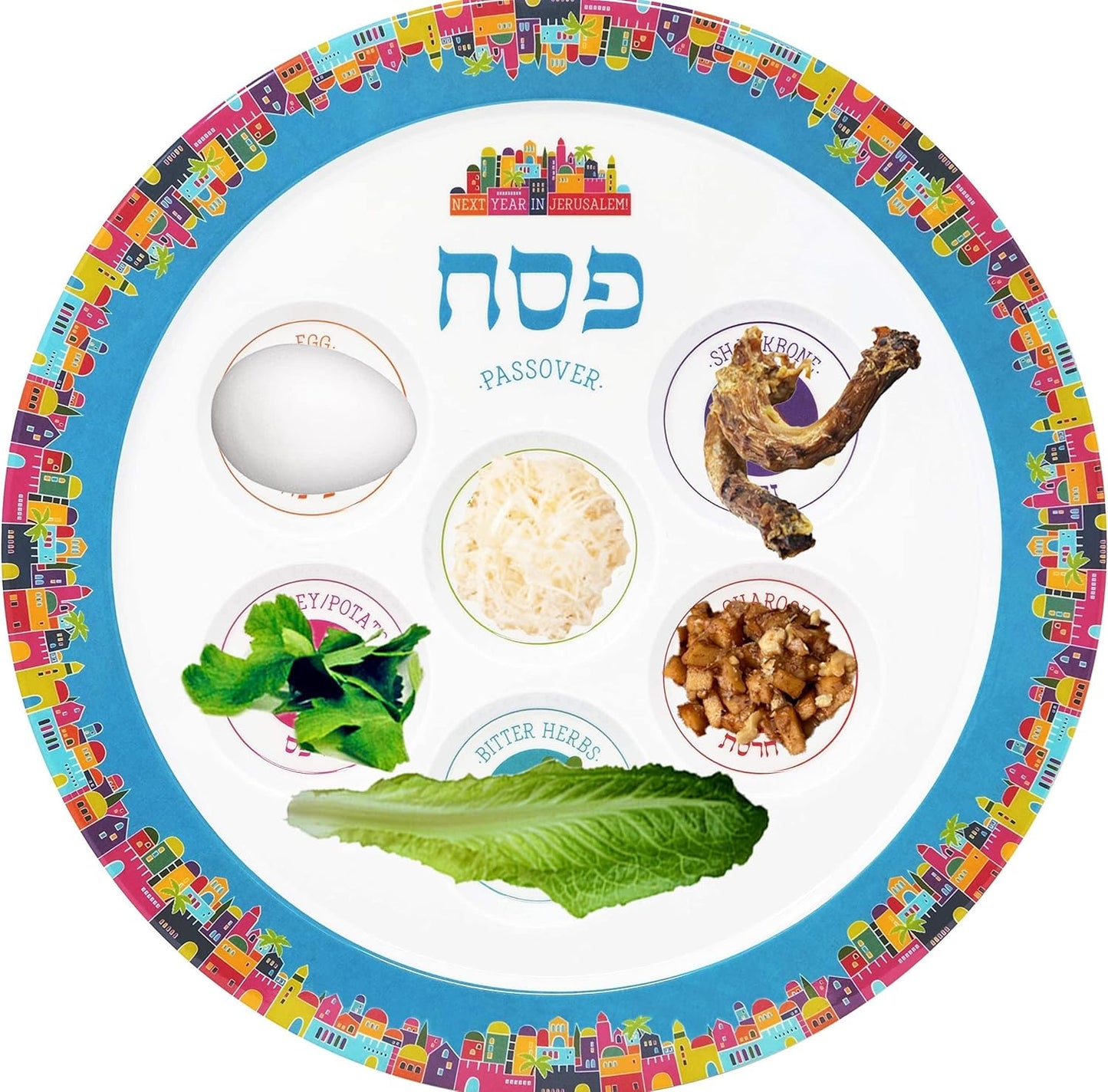 Bandeja seder redonda melamina 12pulg paquete 12