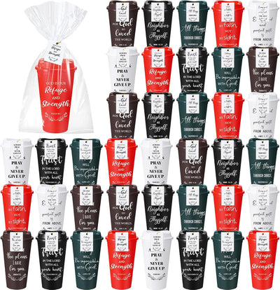 Tazas café cristianas 16oz reutilizables con versículos