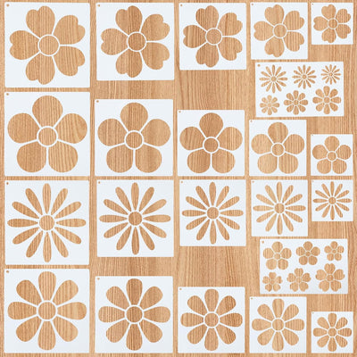 Plantillas flores reutilizables tamaños 6 arte pared muebles