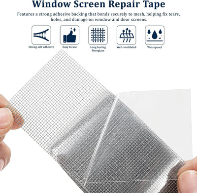 Cinta adhesiva fibra de vidrio para reparar ventanas 3x30pies