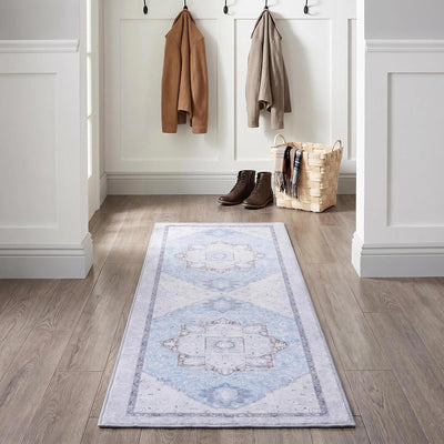 Alfombra baño microfibra floral antideslizante 18x47pulg