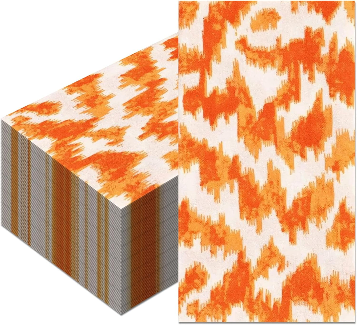 Servilletas de mesa modernas moiré orange abstractas para fiestas bodas