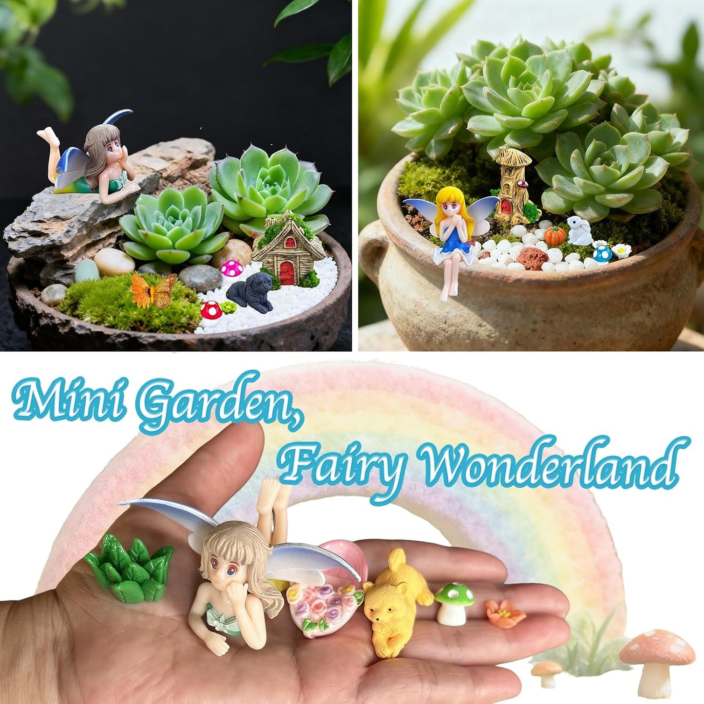 40 Accesorios Jardín de Hadal Mini Animales Resina