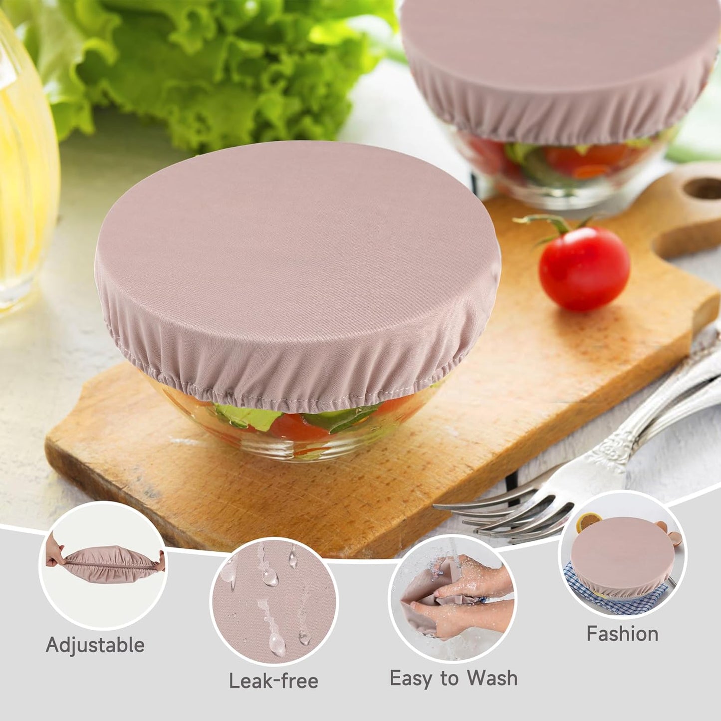 Fundas elásticas reutilizables para cuencos masa madre set 3