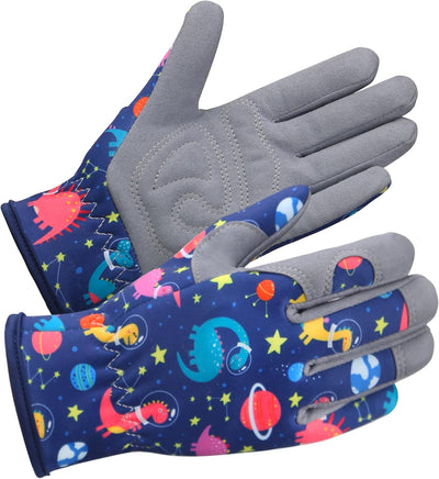 Guantes jardinería niños cuero transpirable para plantar y podar