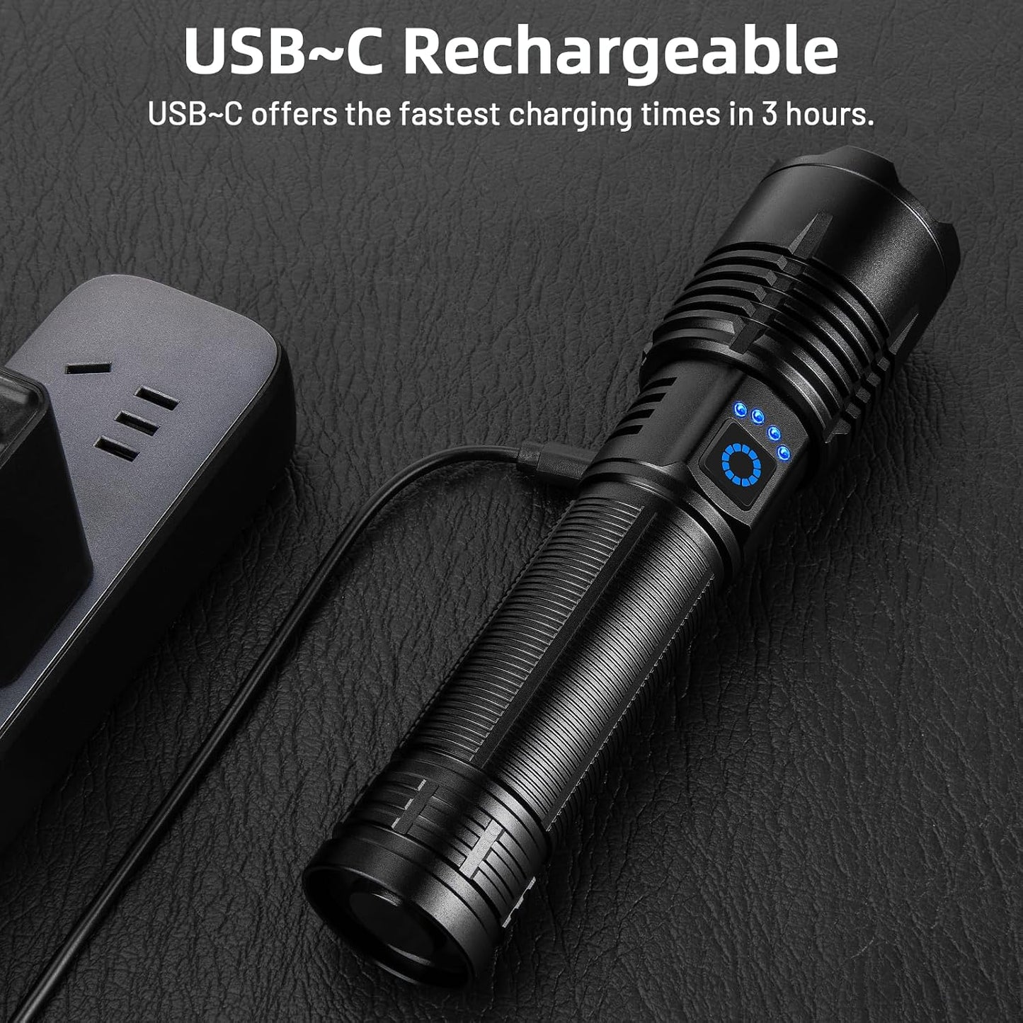 4 Linternas LED Recargables 99000 Lúmenes 5 Modos Hogar Campamento