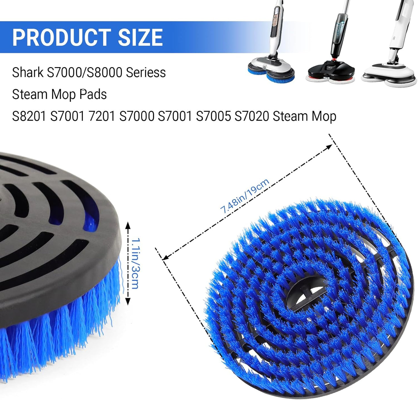 Cepillo repuesto trapeador vapor Shark S7000/S8001