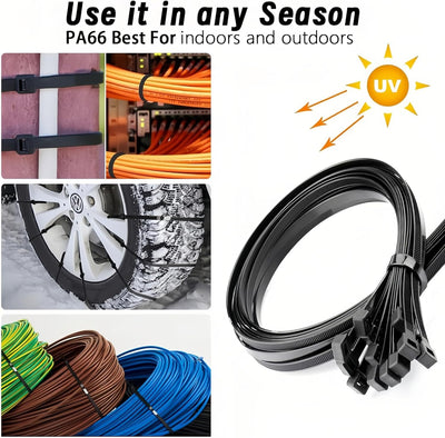 Cintas para cable nylon auto bloqueante 14x0.3pulg 100 pzas