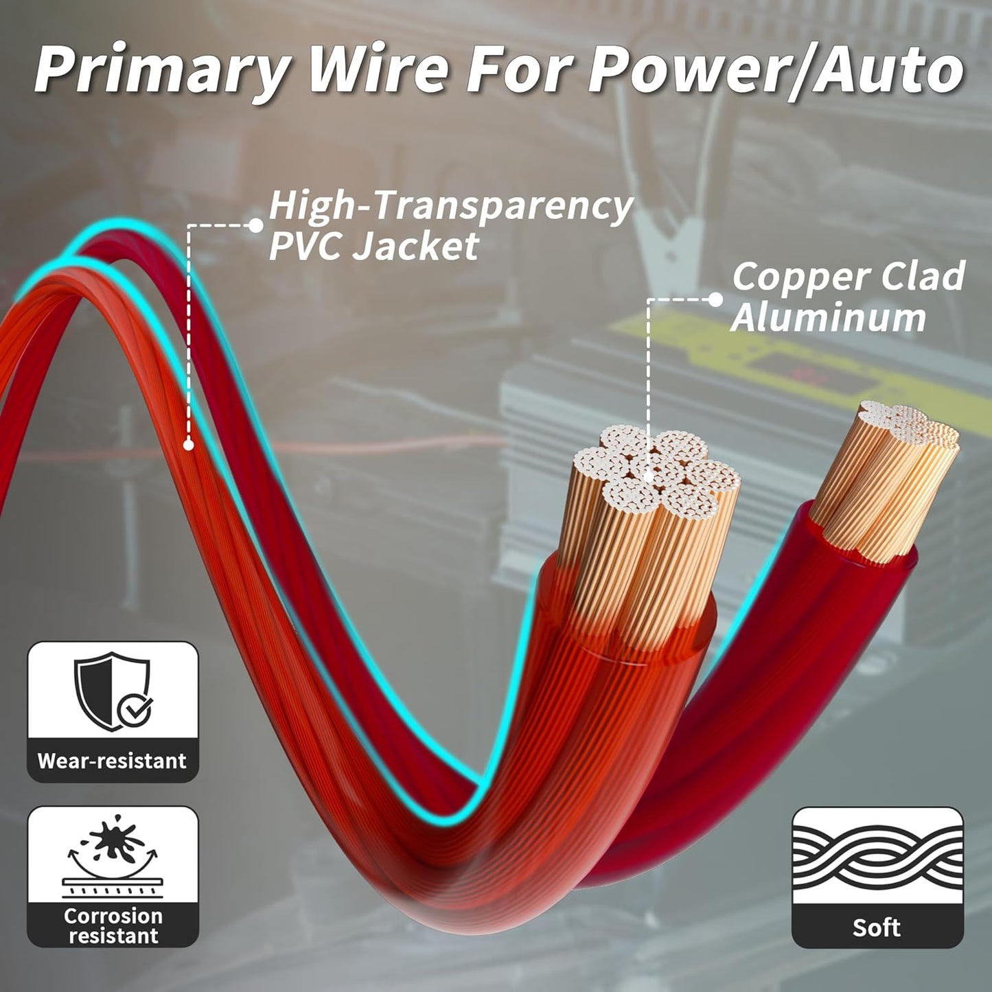 Alambre CCA 10AWG 25ft Rojo