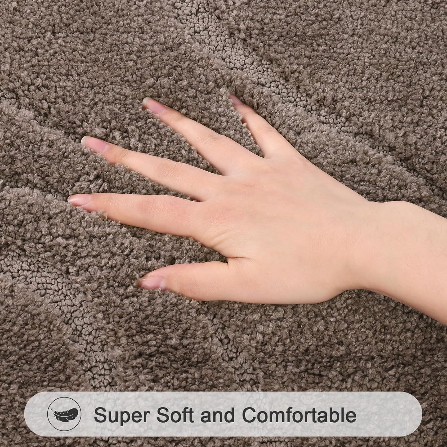 Set 3 Alfombras Baño Microfibra Antiderrap Absorbentes Forma U