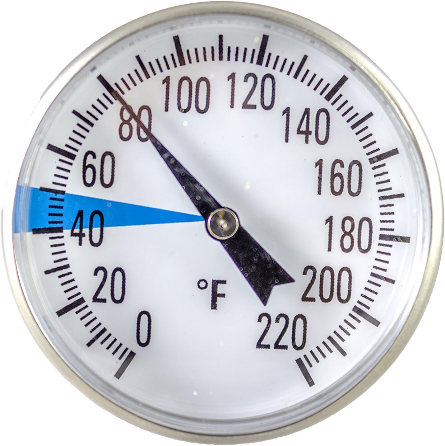 Termómetro suelo acero inox 0-220°F dial 1.5"