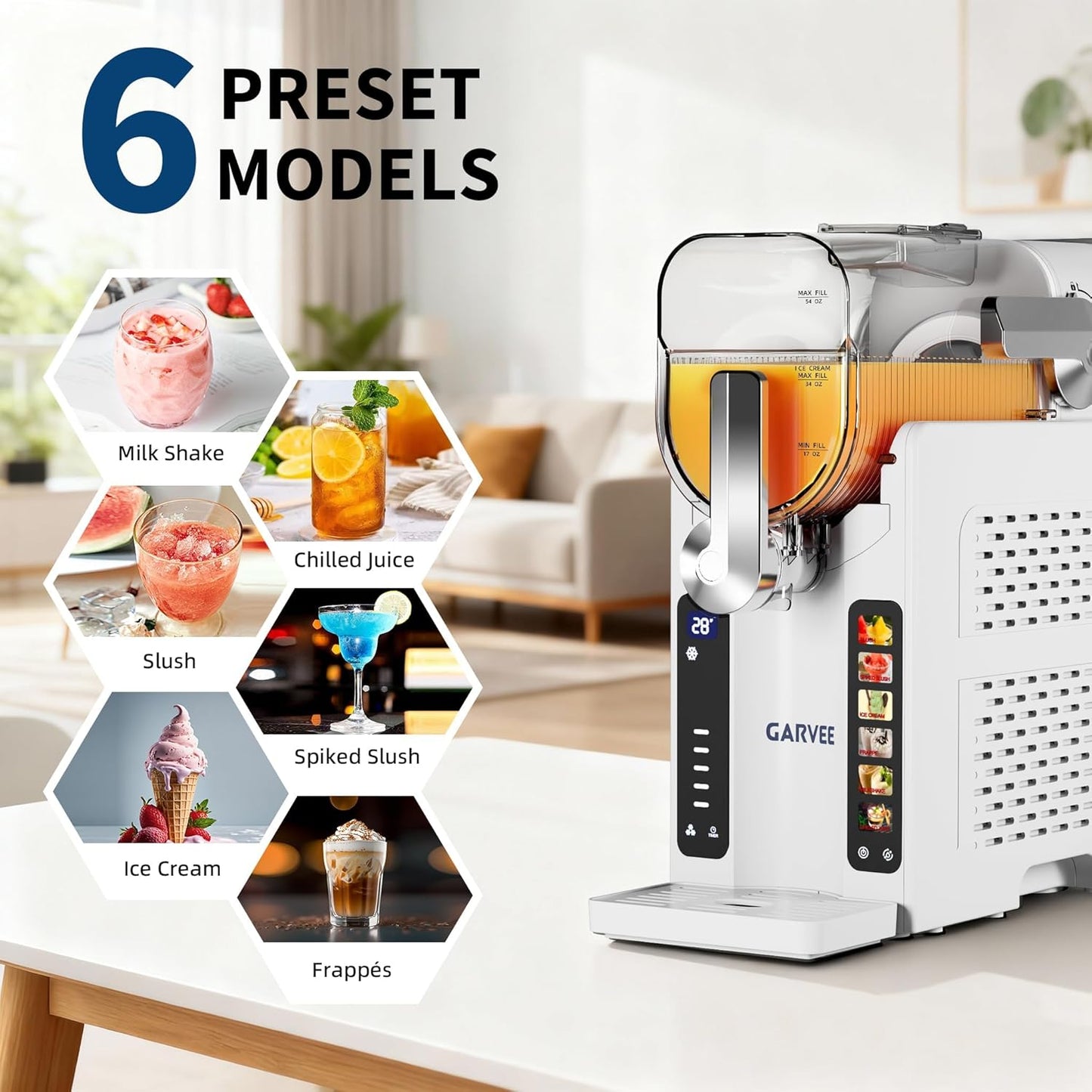 Máquina Granizados Hogar 88oz 6 Programas Autolimpieza