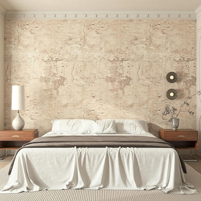 Papel tapiz industrial hormigón beige bronceado minimalista