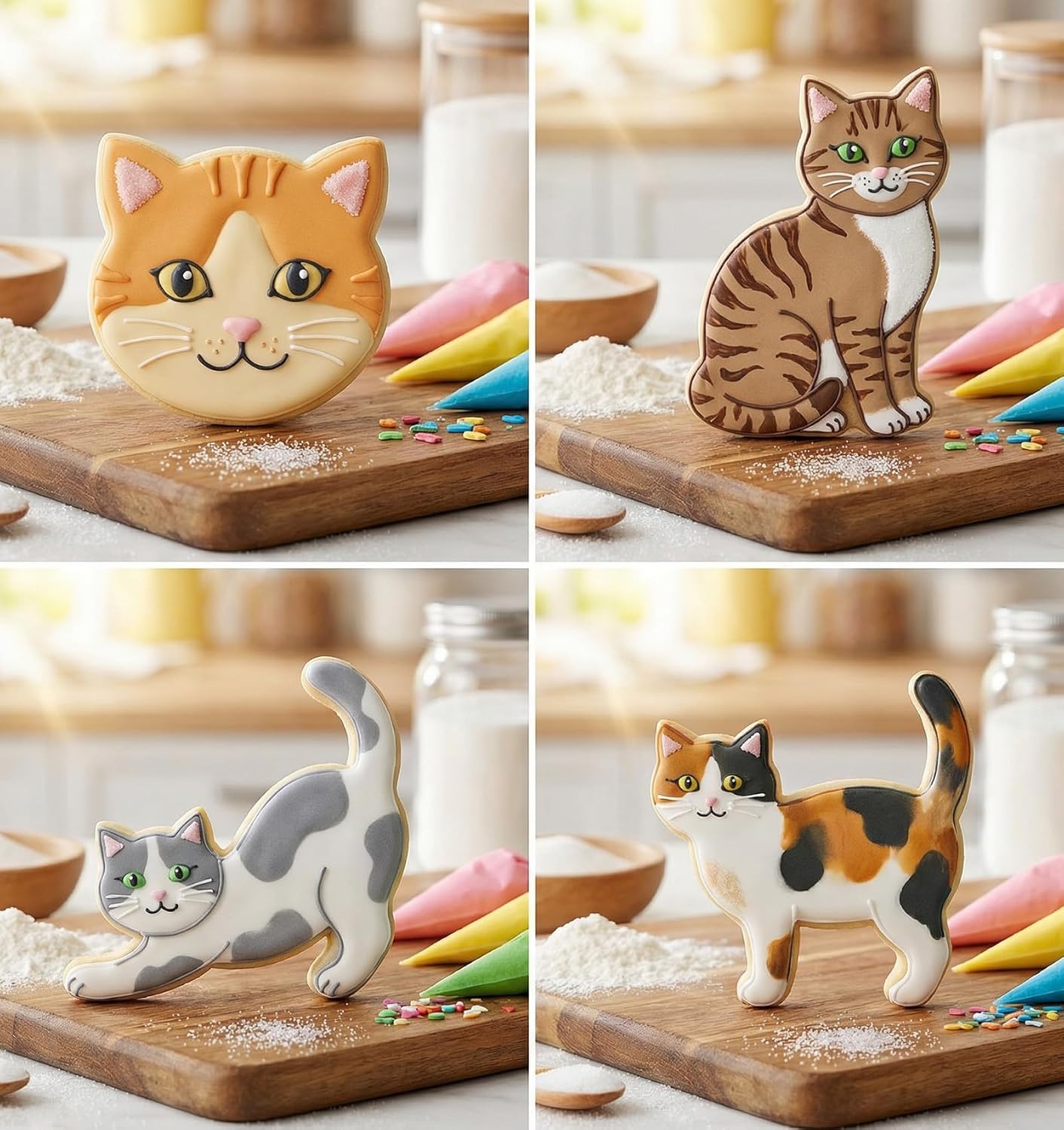 9 Cortadores Galletas Gatito Formas Culo Patas