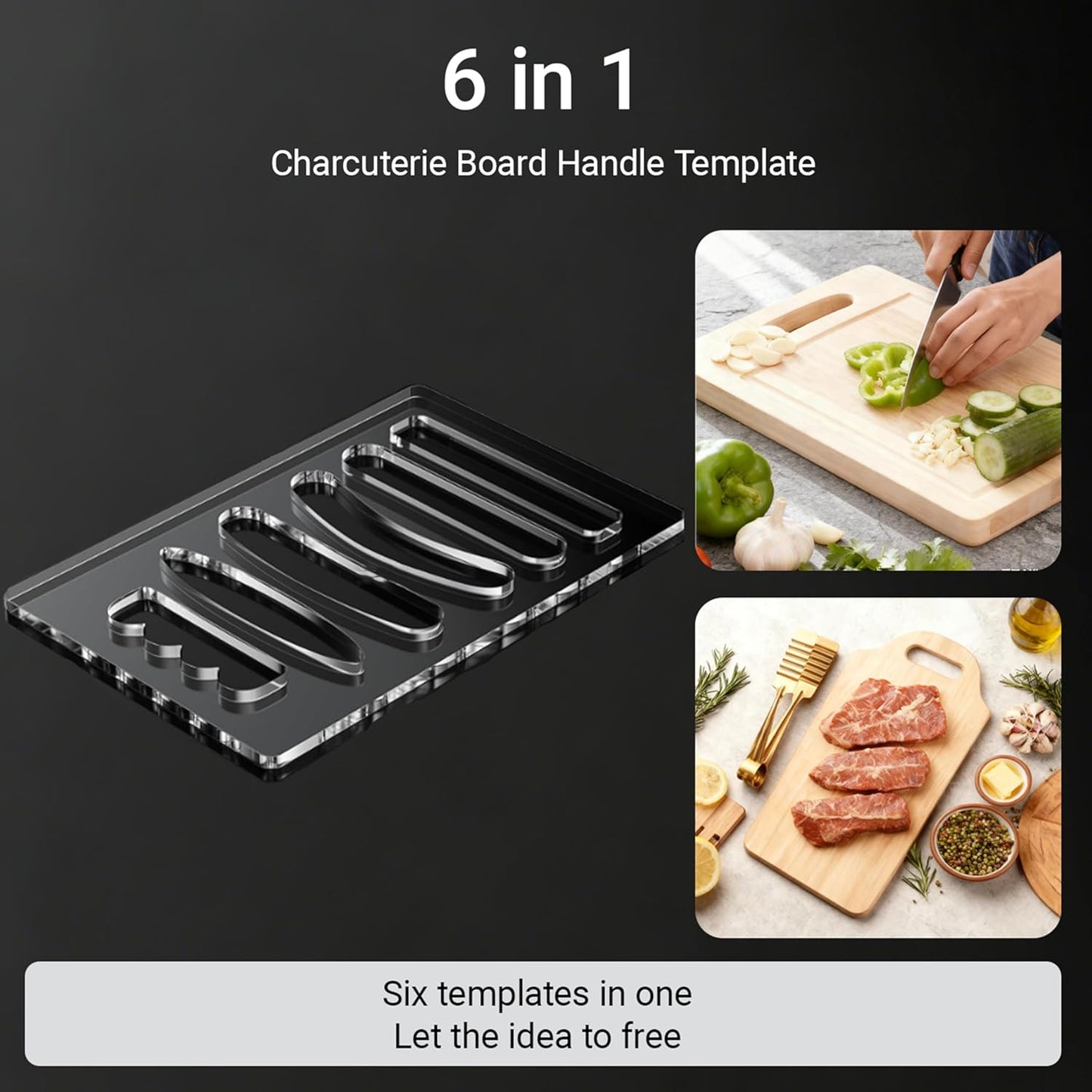 Plantillas acrílico 6en1 para carpintería y bricolaje