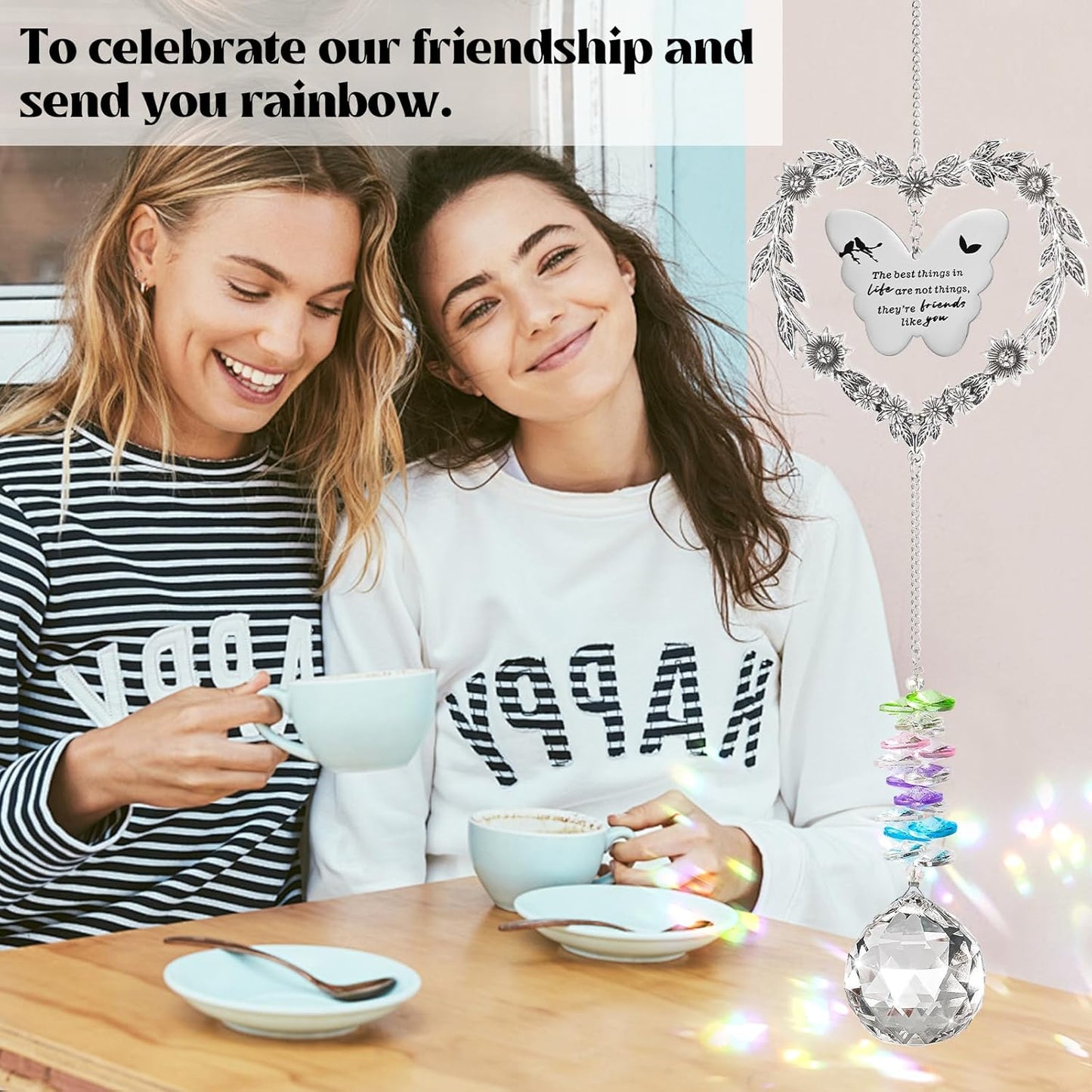 Solapa de cristal adorno para mejor amiga regalo cumpleaños