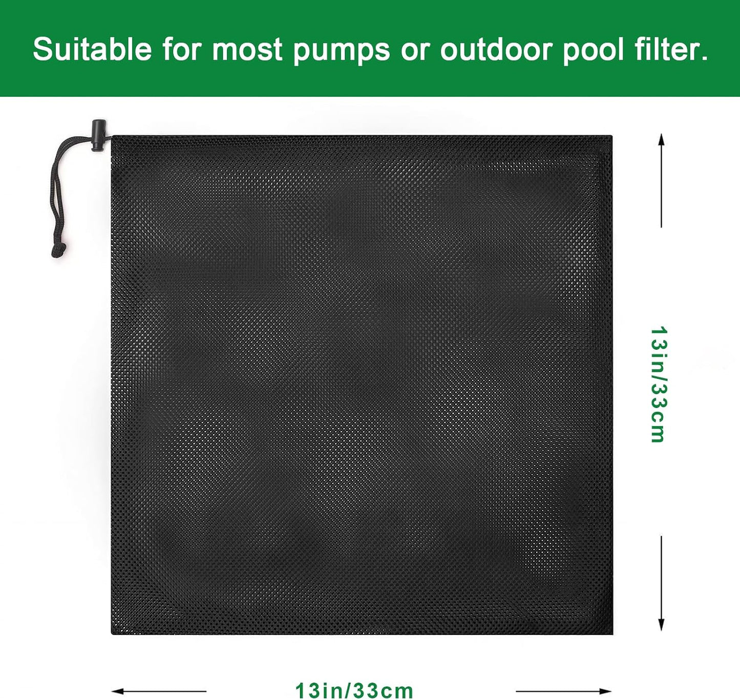2 Pzas Bolsa Filtro Bomba Estanque 17.7x17.7pulg